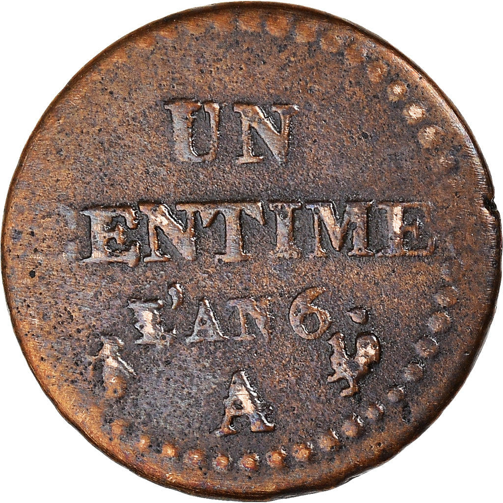 Coin, France, Dupré, Centime, AN 6, Paris, VF(30-35), Bronze, KM:646