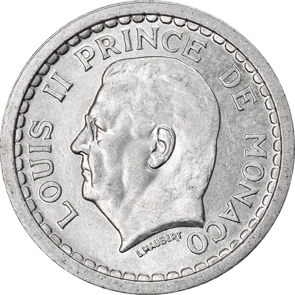 Moneta, Monaco, Louis II, Franc, Undated (1943), Poissy, BB+, Alluminio, KM:120