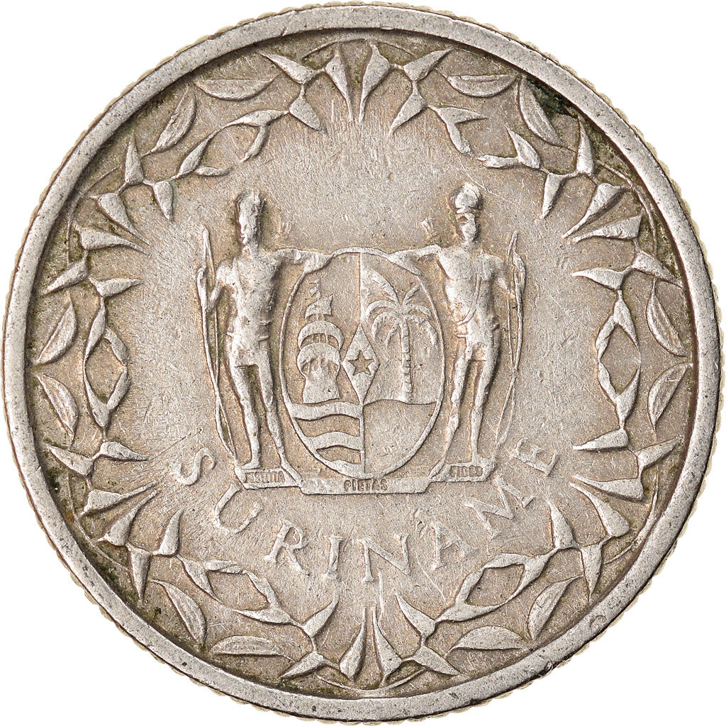 Moeda, Suriname, 25 Cents, 1962, EF(40-45), Cobre-níquel, KM:14