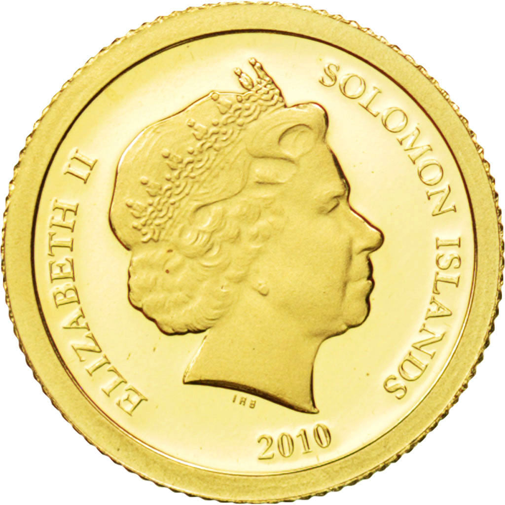 Coin, Solomon Islands, Elizabeth II, 5 Dollars, 2010, MS(65-70), Gold, KM:123