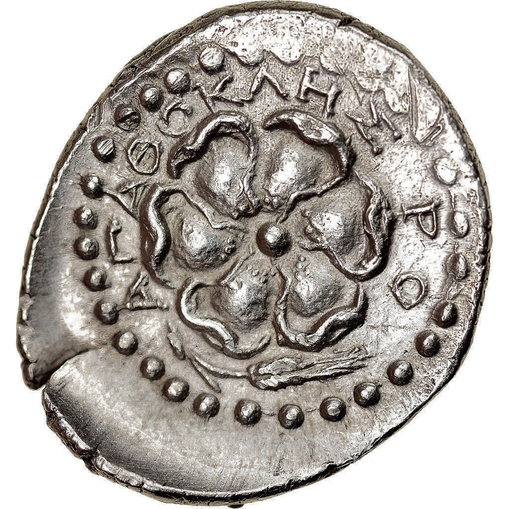 Islands off Caria, Drachm, ca. 84-30 BC, Rhodes, Silver, MS(60-62), HGC:6-1456