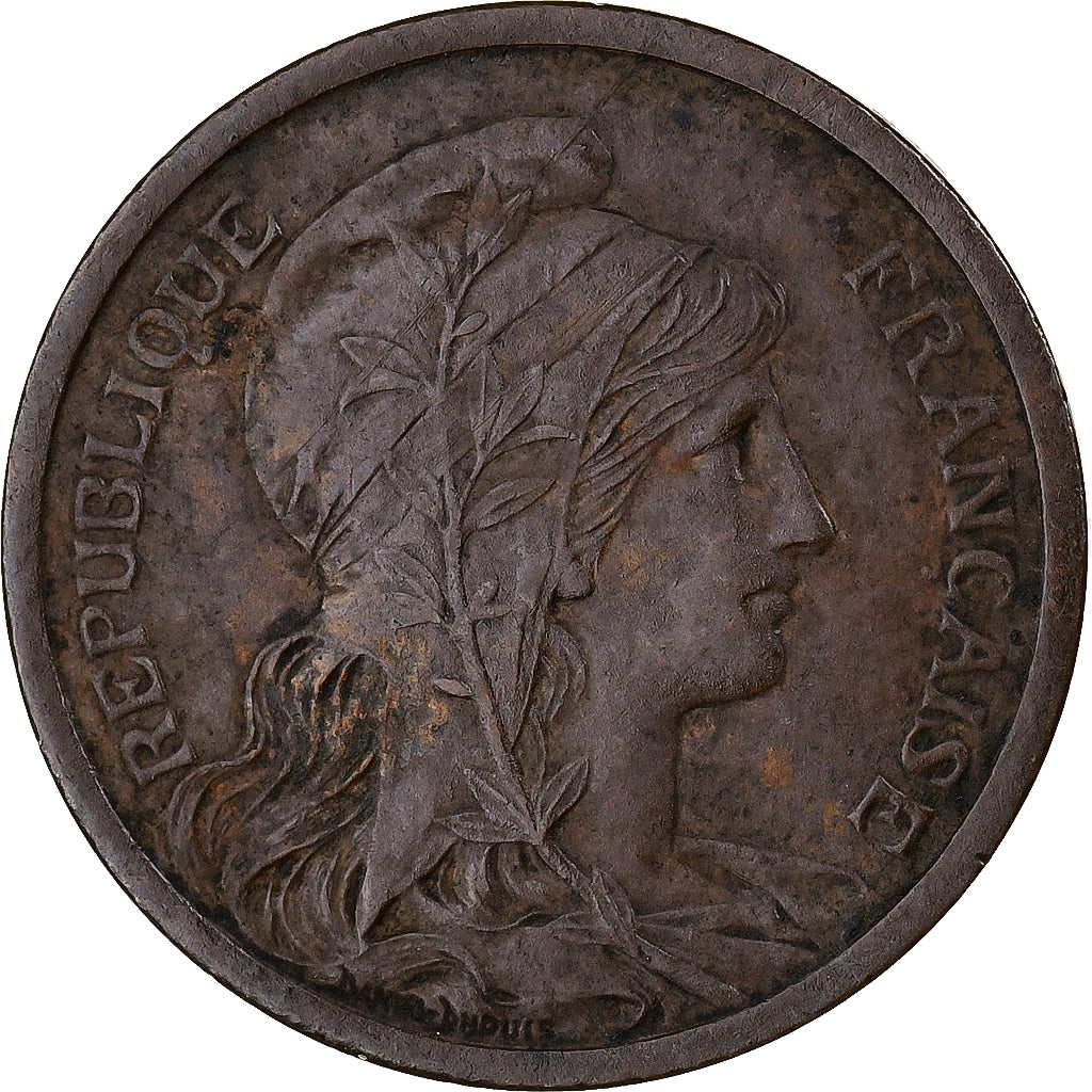 Frankreich, 2 Centimes, Dupuis, 1900, Paris, Bronze, SS, Gadoury:107, KM:841