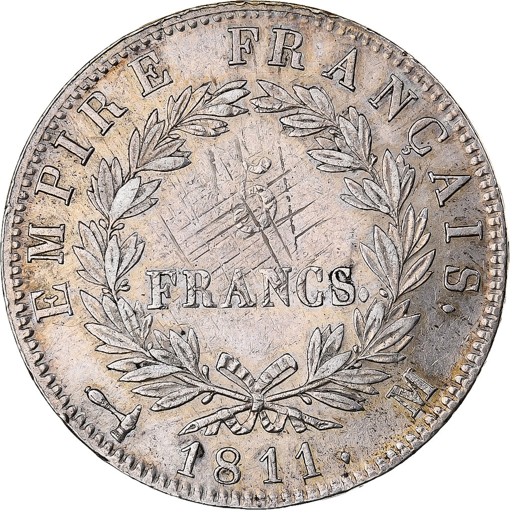 Francia, 5 Francs, Napoléon I, 1811, Toulouse, Argento, BB+, Gadoury:584