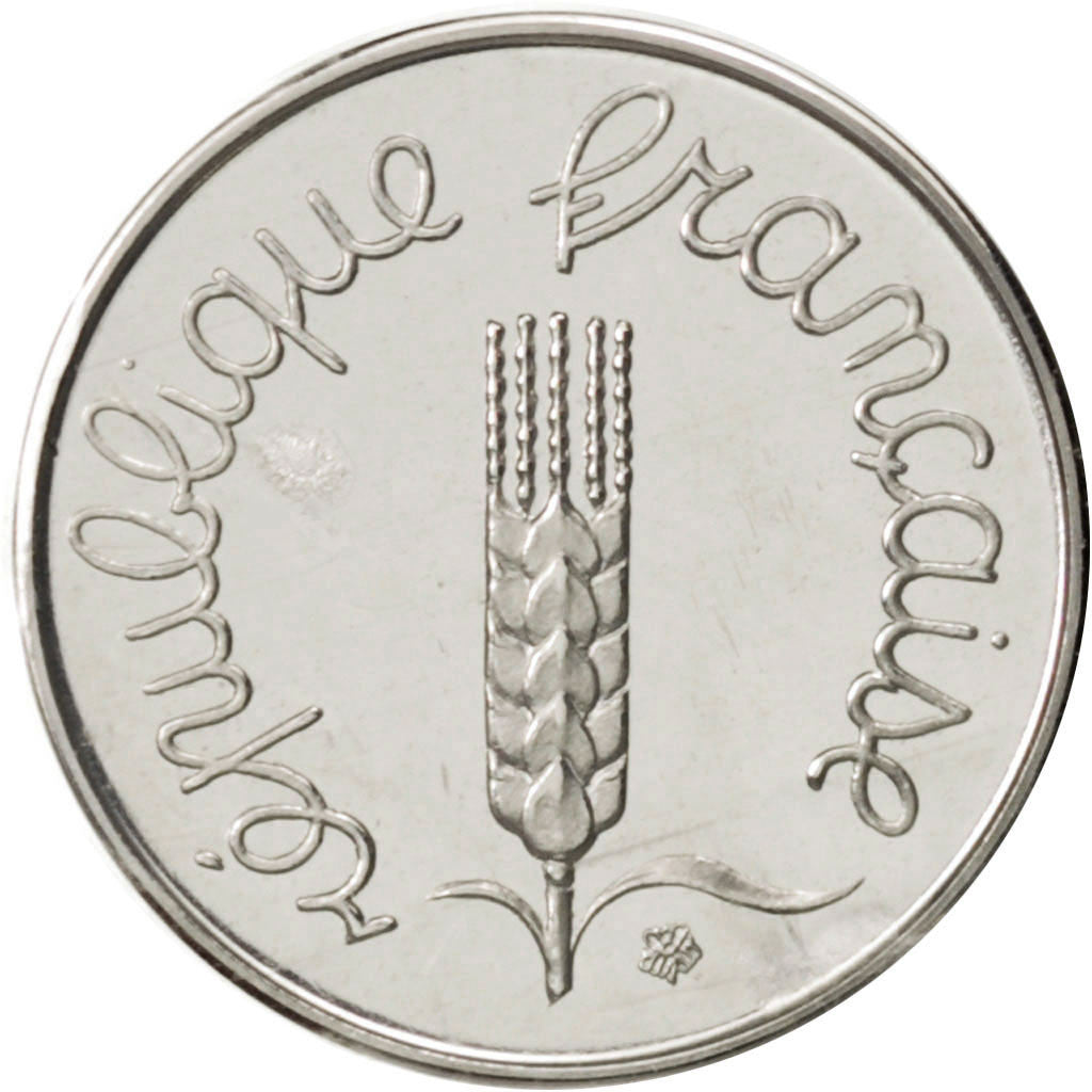 Coin, France, Centime, 1975, MS(65-70), Chrome-Steel, KM:P512, Gadoury:4.P1