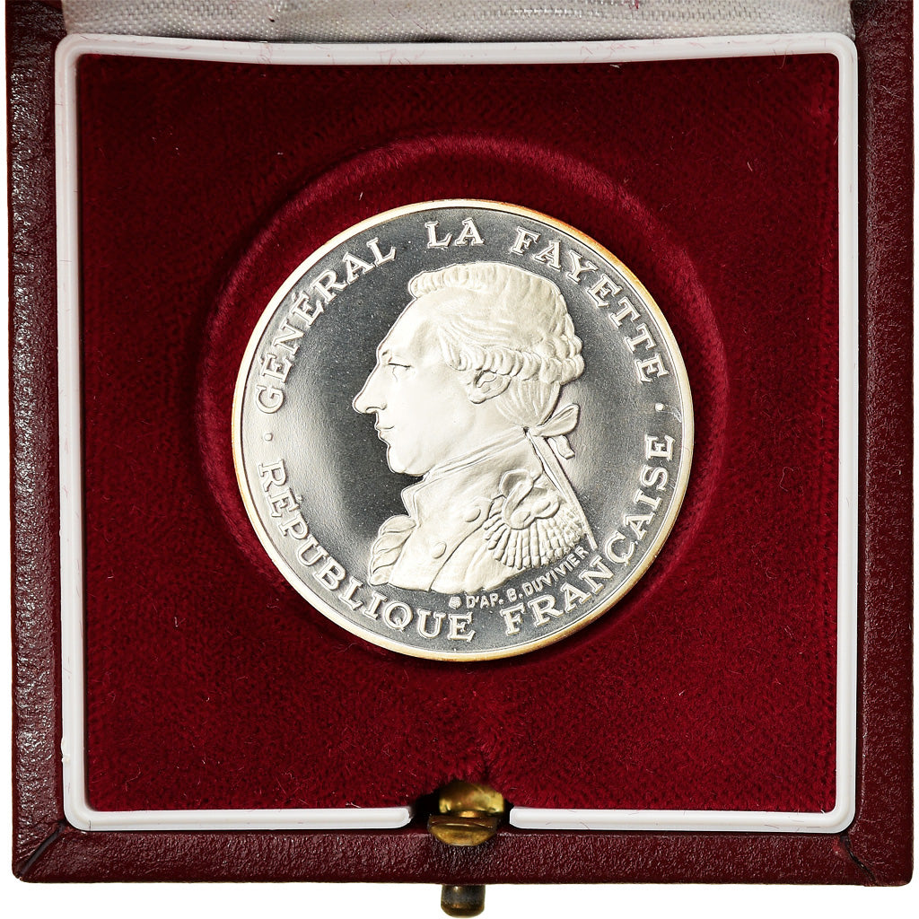 Moneda, Francia, Lafayette, 100 Francs, 1987, Proof, FDC, Plata, KM:962a