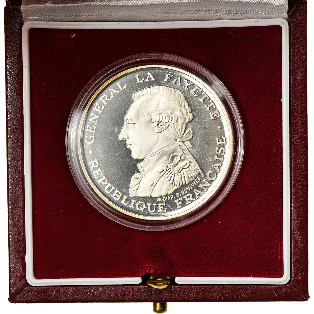 Münze, Frankreich, Lafayette, 100 Francs, 1987, Proof, STGL, Silber, KM:962a