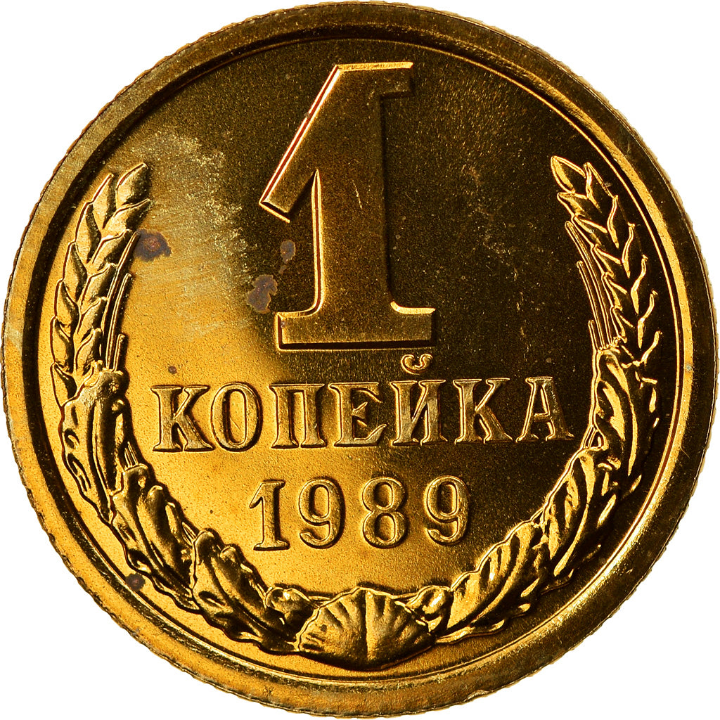 Moeda, Rússia, Kopek, 1989, Leningrad, MS(64), Latão, KM:126a