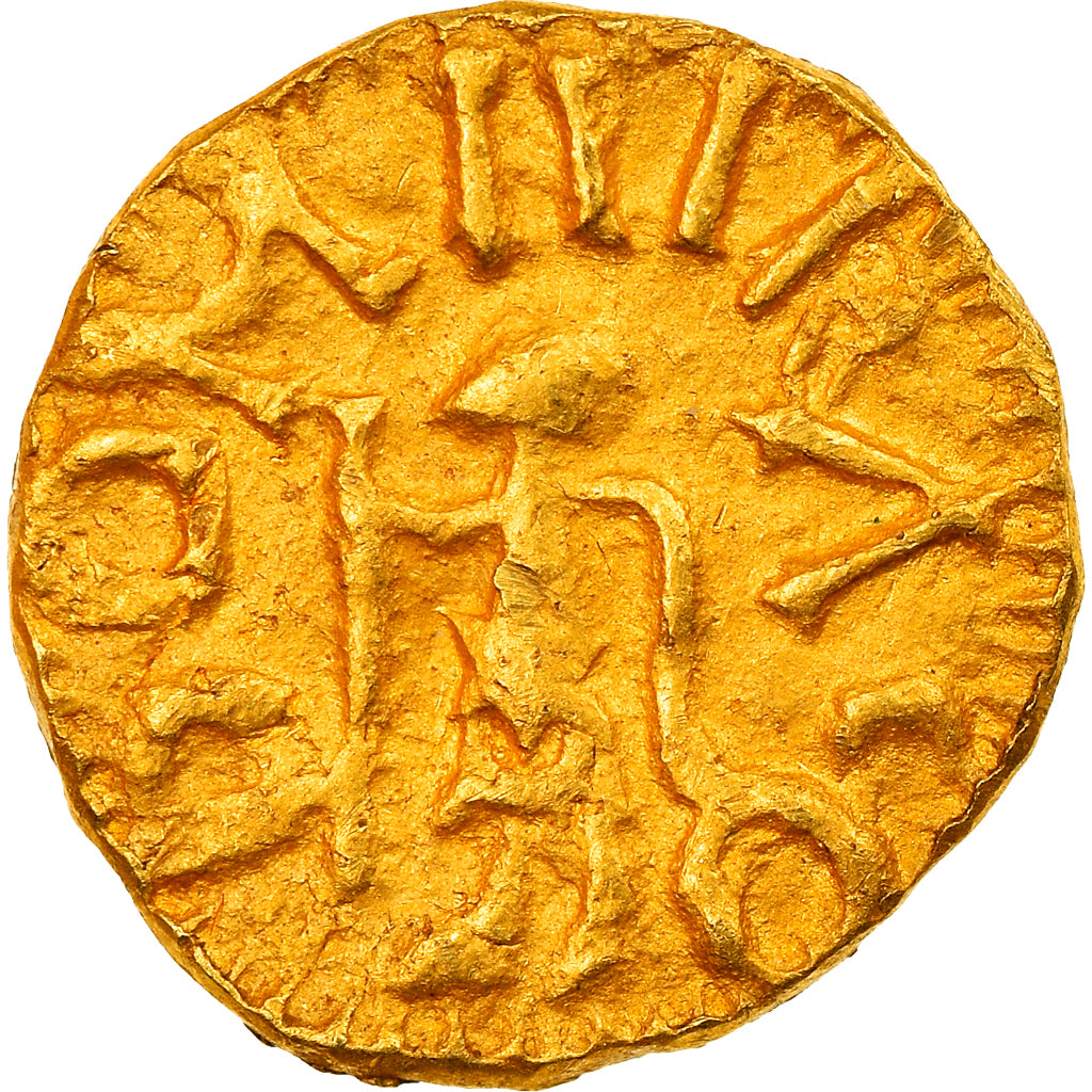 Moneta, Francia, RACIO DOMINI, Triens, LAVDVLFVS Moneyer, BB, Oro, Belfort:Cf.