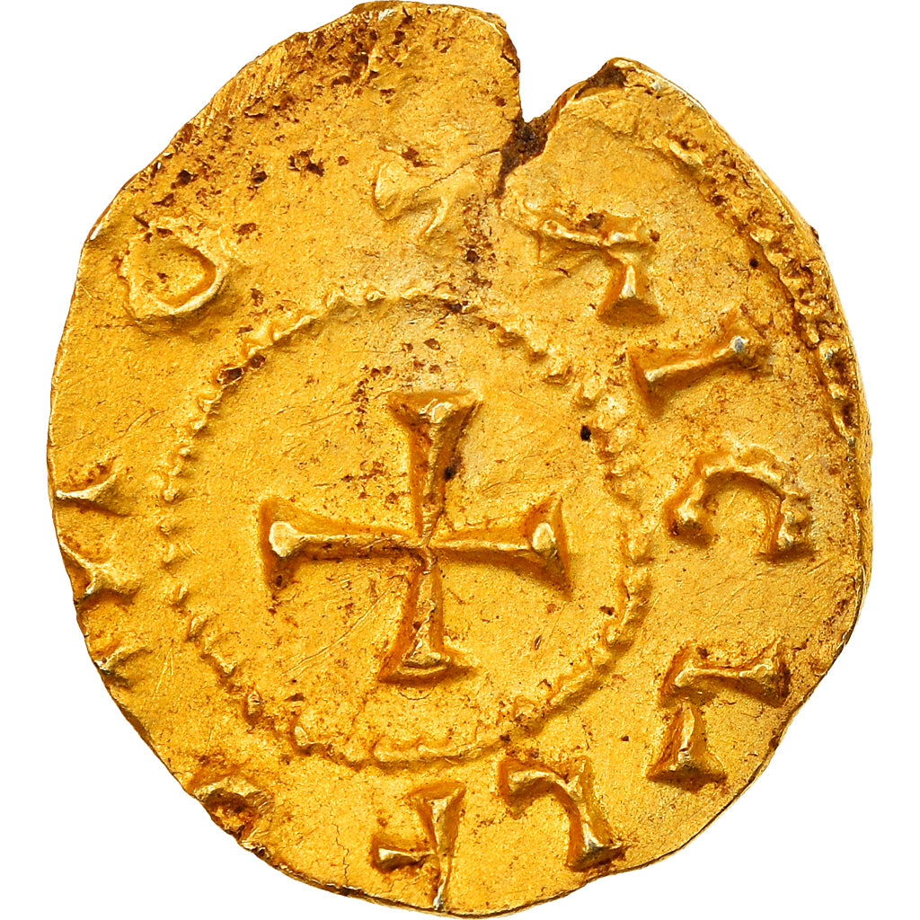 Moneta, Francia, CAPVD CERVI, Triens, AIGVLFVS Moneyer, Sacierges (Indre), SPL-