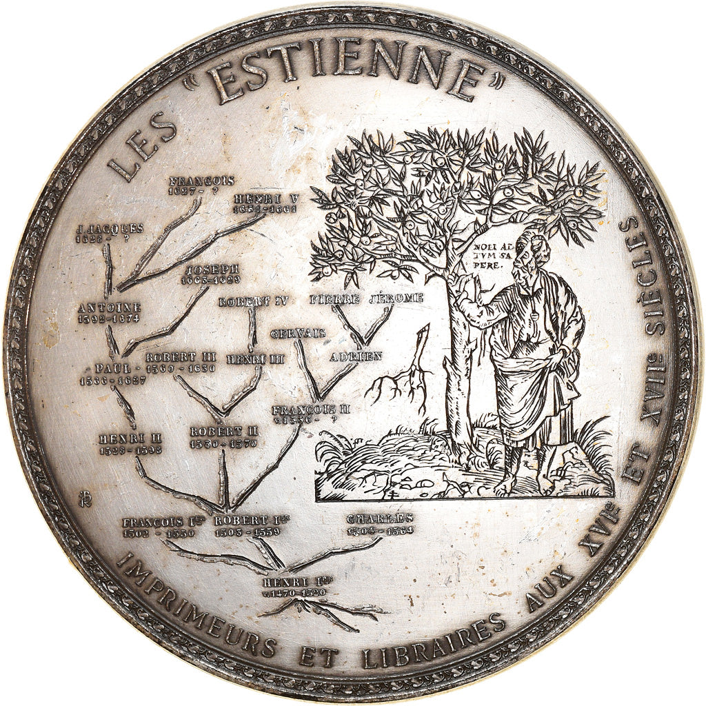 France, Medal, Robert Estienne, Imprimeur du Roi, History, 1971, JP. Réthoré