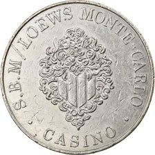 Monaco, 10 Francs, S. B. M. Loews Monte-Carlo, Casino, TTB, Maillechort