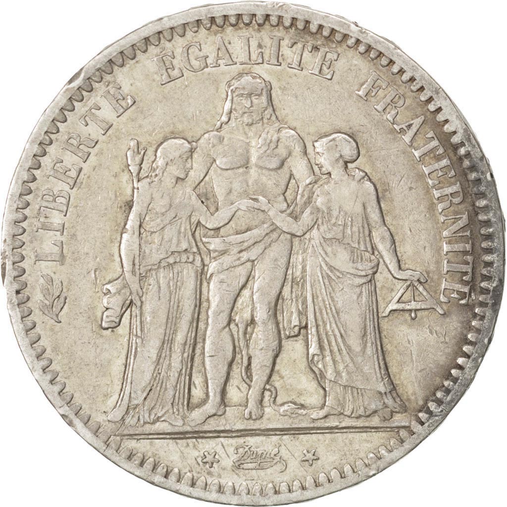 Munten, Frankrijk, Hercule, 5 Francs, 1849, Bordeaux, FR+, Zilver, KM:756.4