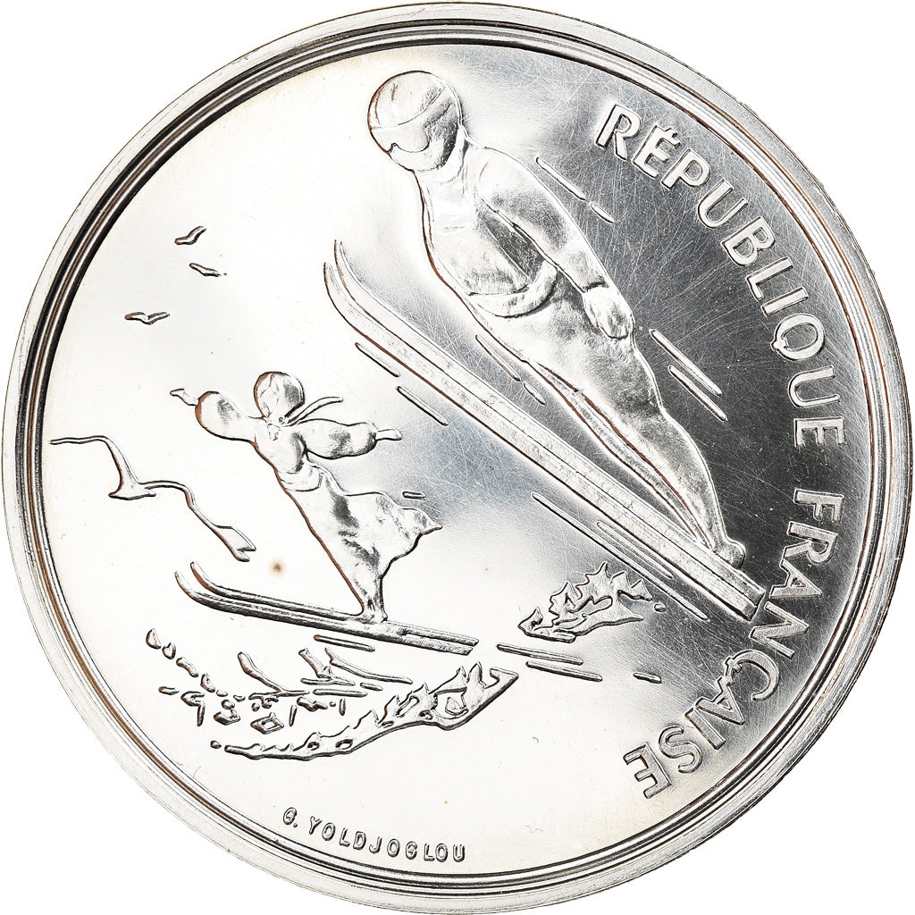 Munten, Frankrijk, Albertville - Ski Jumping, 100 Francs, 1991, ESSAI, UNC