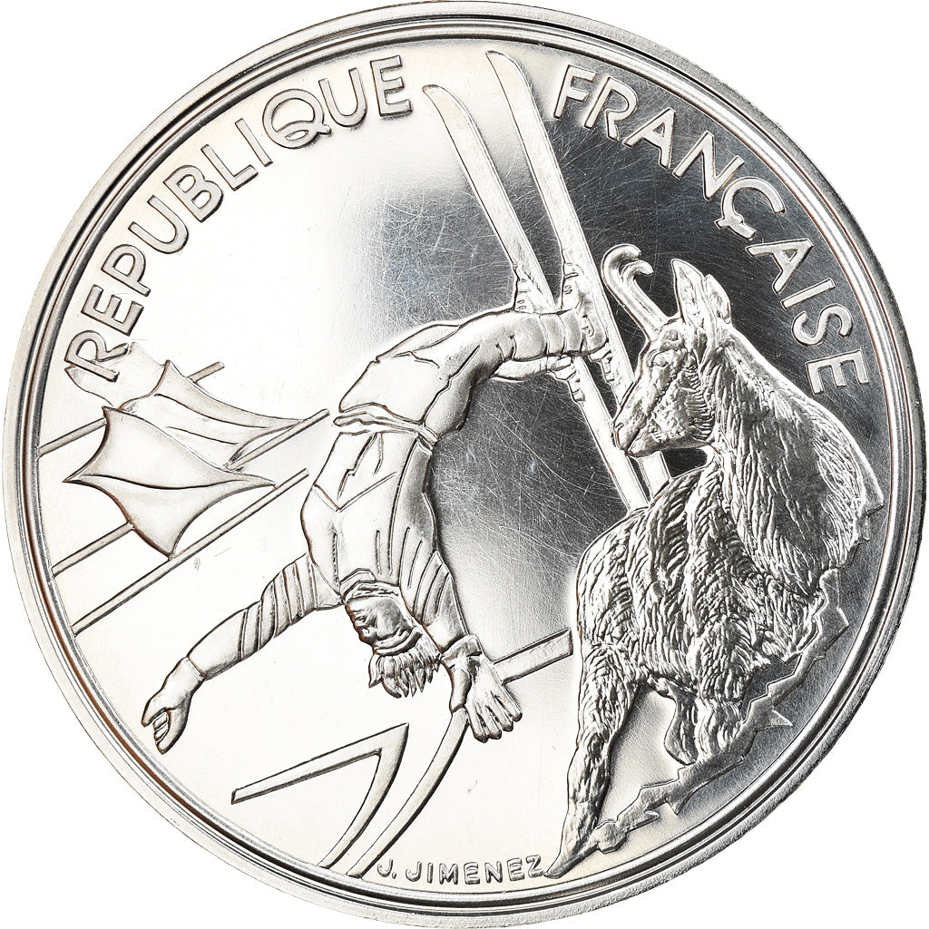 Moneta, Francia, Albertville - Free-style Skiing, 100 Francs, 1990, ESSAI, SPL+