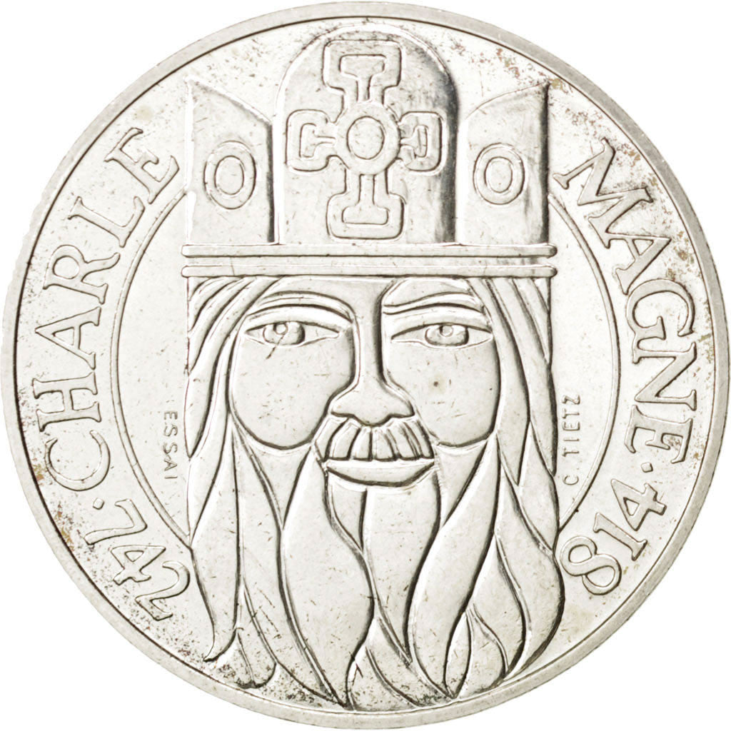 Monnaie, France, Charlemagne, 100 Francs, 1990, SPL, Argent, KM:982, Gadoury:905
