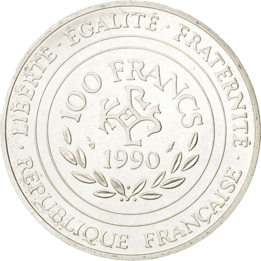 Monnaie, France, Charlemagne, 100 Francs, 1990, SPL, Argent, KM:982, Gadoury:905