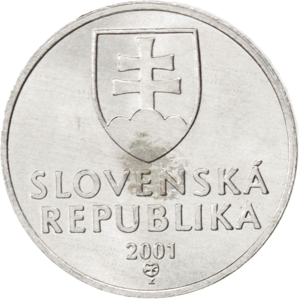 Moneta, Slovacchia, 10 Halierov, 2001, SPL, Alluminio, KM:17