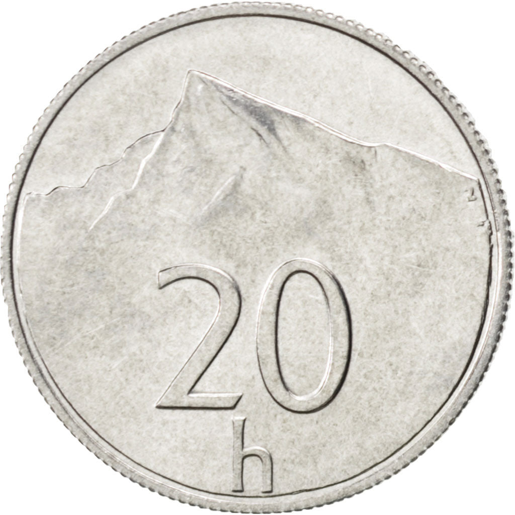 Moneta, Slovacchia, 20 Halierov, 2002, SPL, Alluminio, KM:18