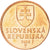 Moneta, Słowacja, 50 Halierov, 2004, MS(63), Miedź platerowana stalą, KM:35