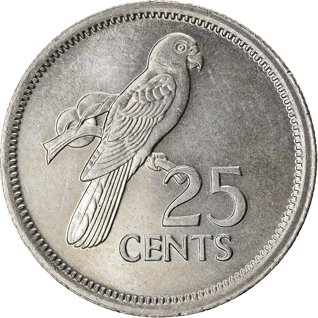 Coin, Seychelles, 25 Cents, 1982, British Royal Mint, MS(60-62), Copper-nickel