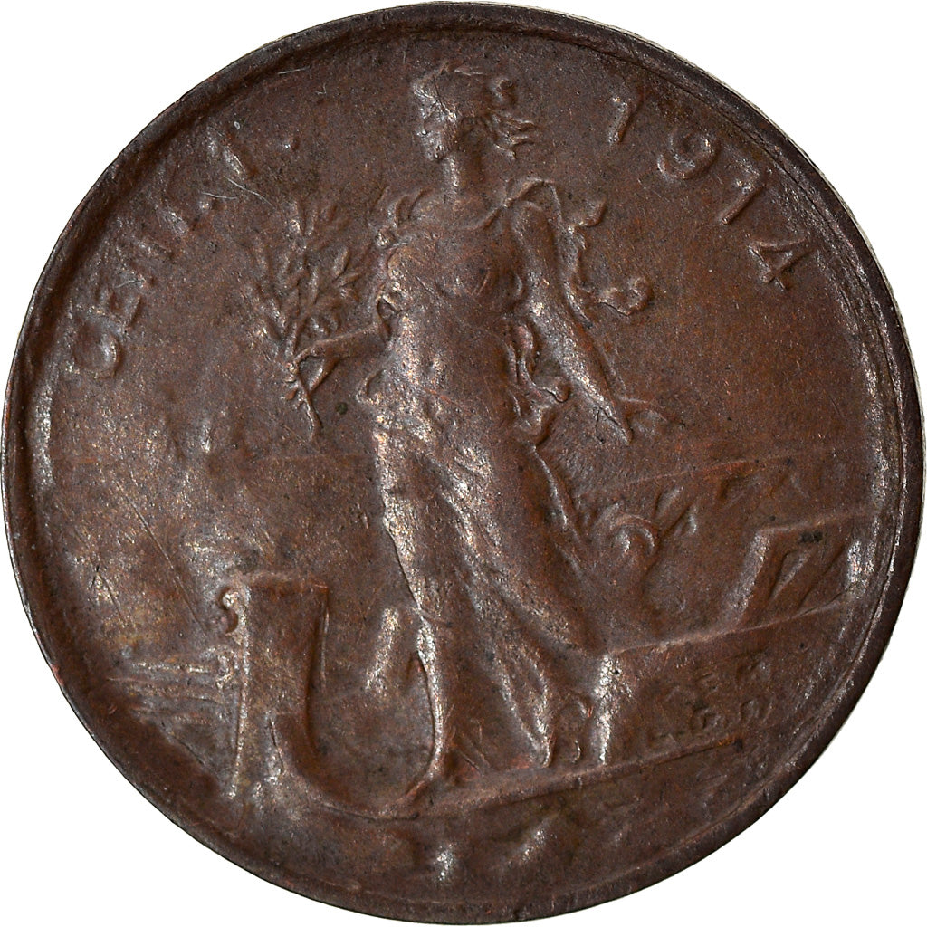 Moneta, Włochy, Vittorio Emanuele III, Centesimo, 1914, Rome, EF(40-45)