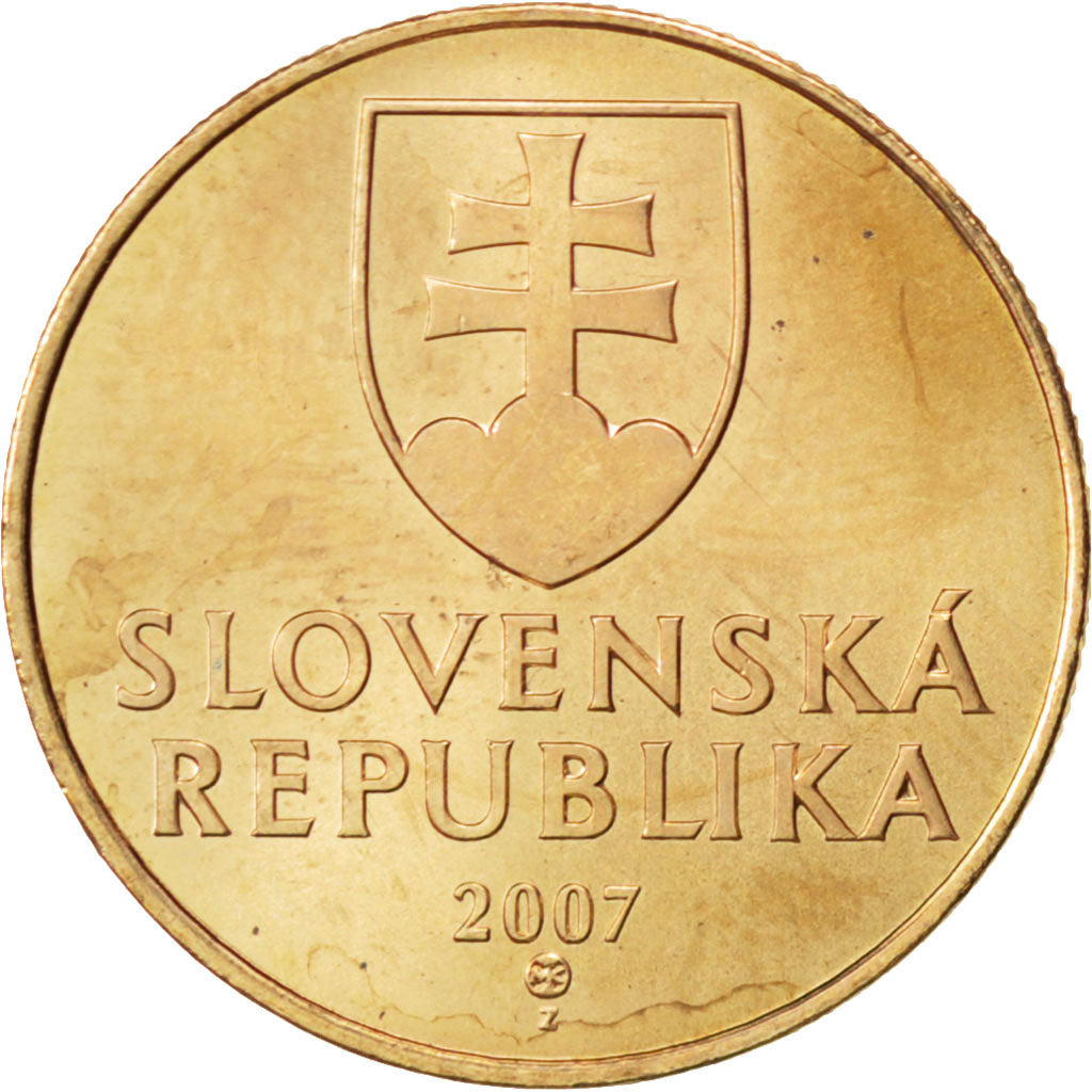 Moneta, Slovacchia, Koruna, 2007, SPL, Acciaio placcato in bronzo, KM:12