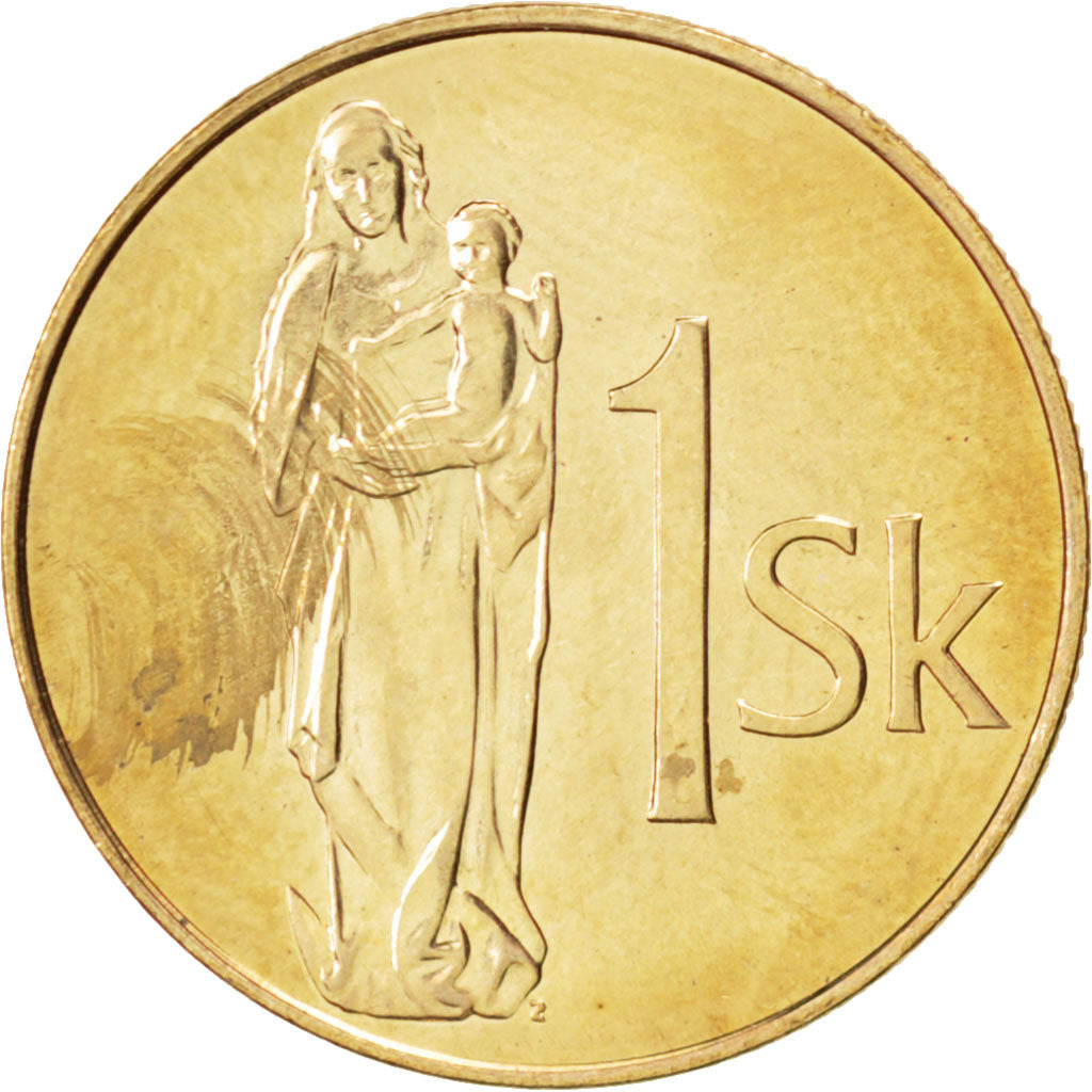 Moneta, Slovacchia, Koruna, 2007, SPL, Acciaio placcato in bronzo, KM:12
