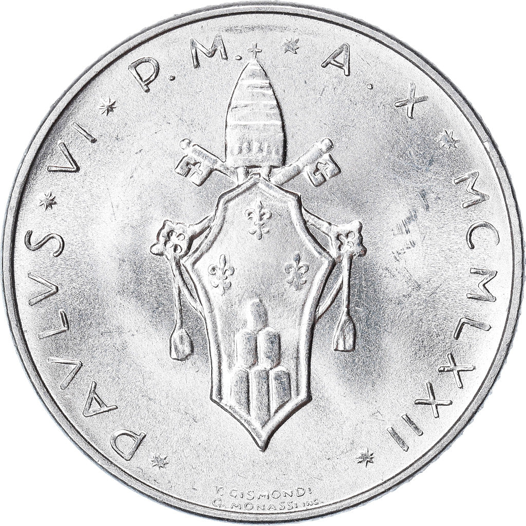 Moneta, CITTÀ DEL VATICANO, Paul VI, 2 Lire, 1972, SPL+, Alluminio, KM:117