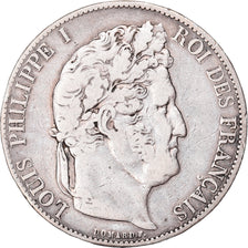 Coin, France, Louis-Philippe, 5 Francs, 1845, Lille, VF(30-35), Silver