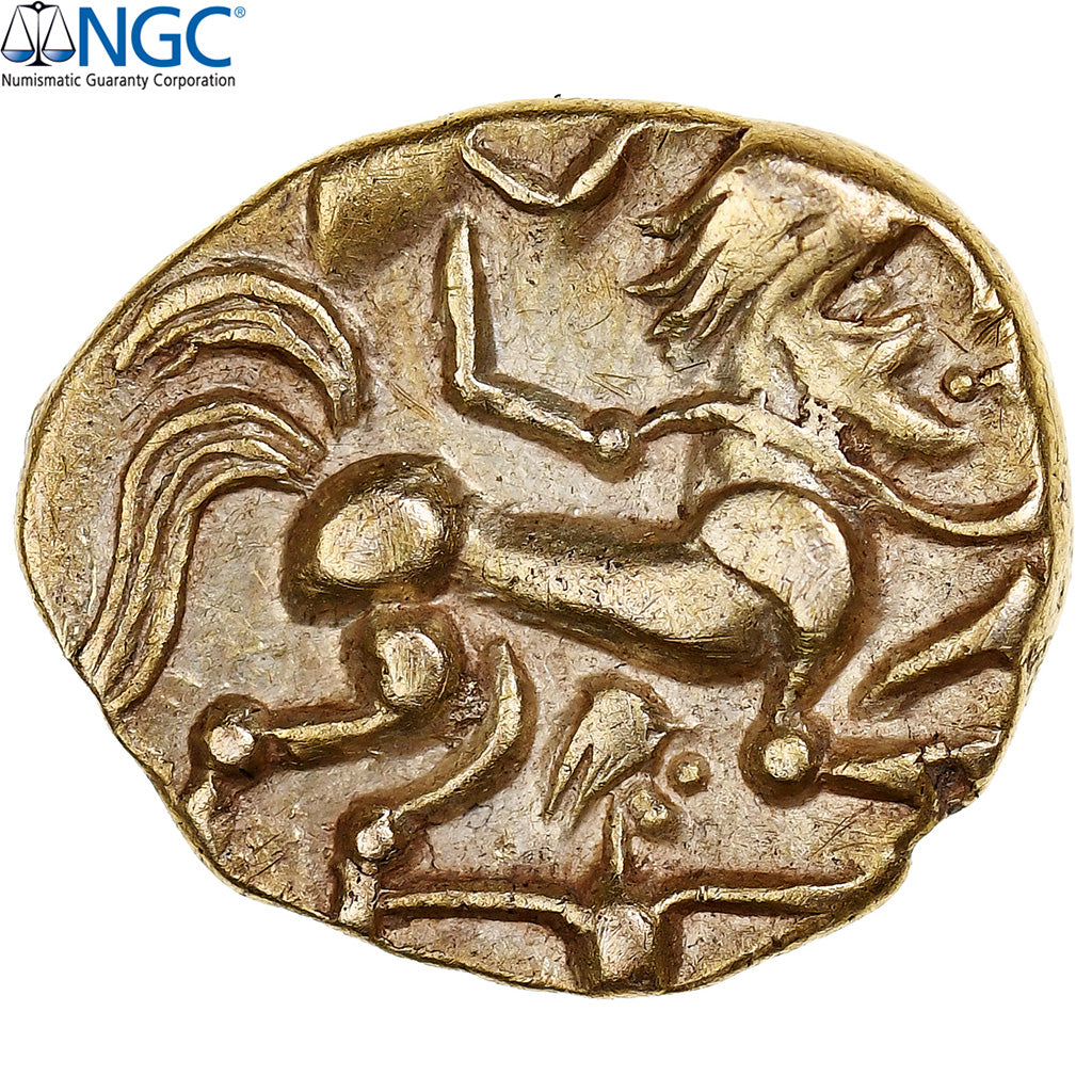 Vénètes, Namnetes, 1/4 Statère, IIe-Ier siècles av. J.-C., Or, NGC, Ch XF★