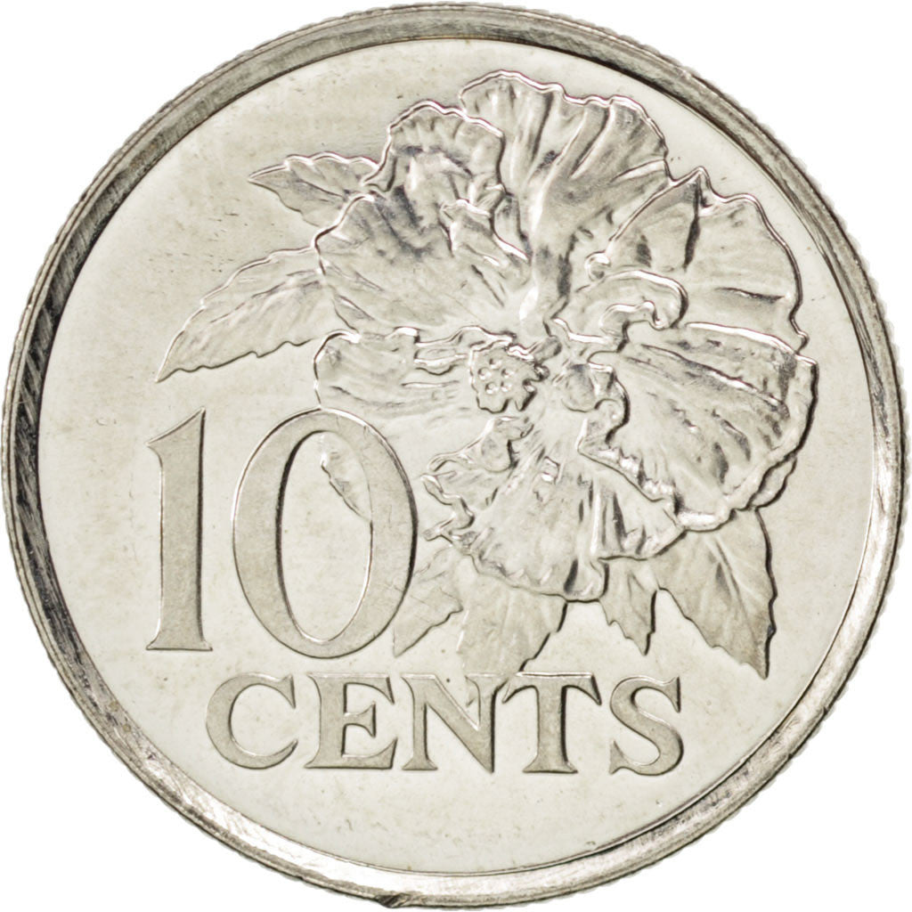Coin, TRINIDAD & TOBAGO, 10 Cents, 2005, MS(63), Copper-nickel, KM:31