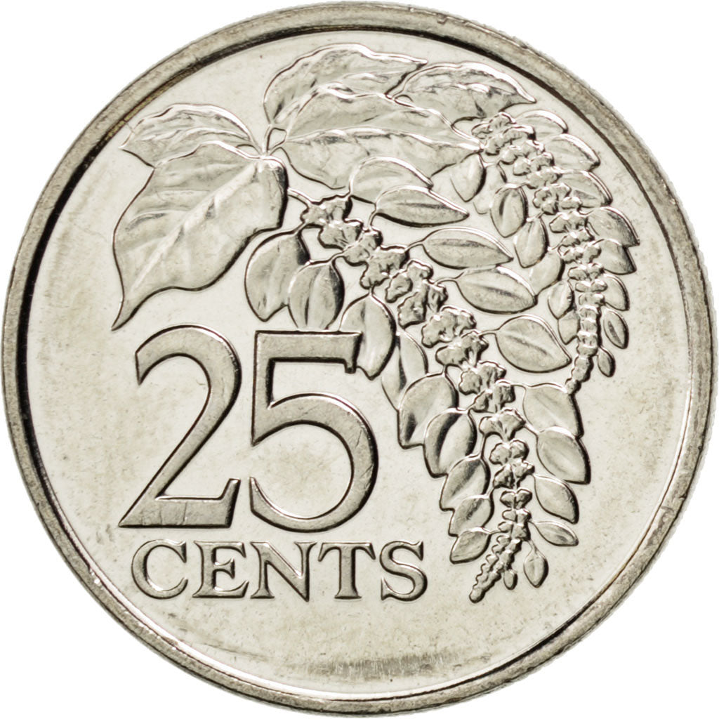 Monnaie, TRINIDAD & TOBAGO, 25 Cents, 2006, SPL, Copper-nickel, KM:32