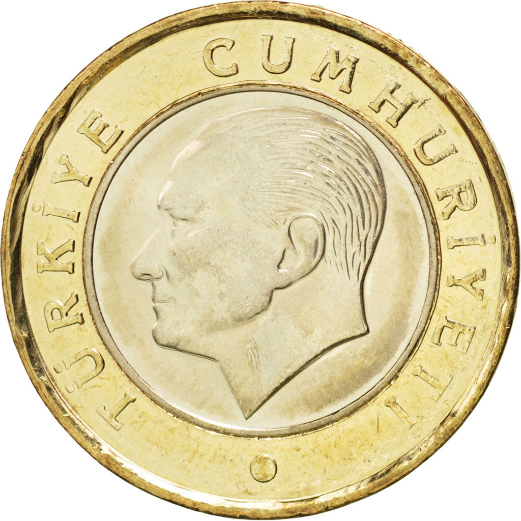 Coin, Turkey, Lira, 2009, MS(63), Bi-Metallic, KM:1244