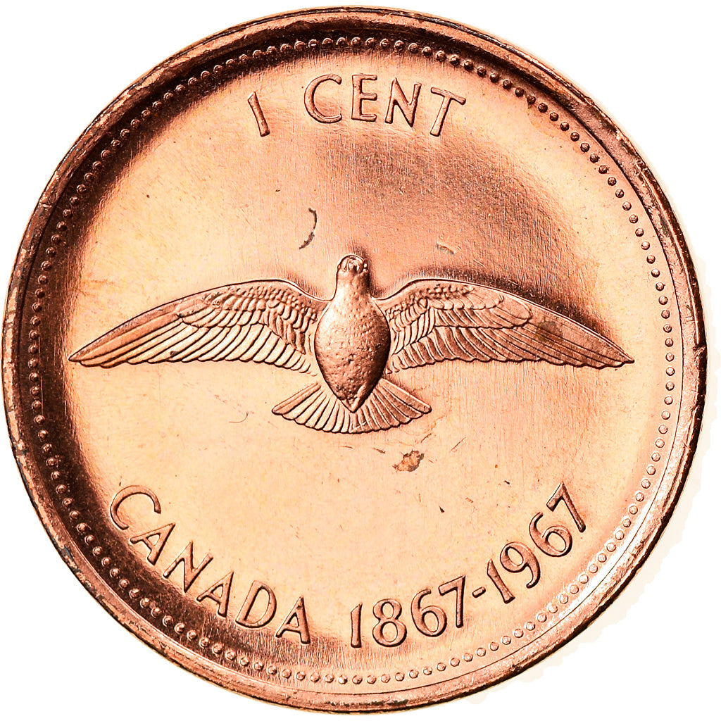 Moneda, Canadá, Elizabeth II, Cent, 1967, Royal Canadian Mint, Ottawa, SC+