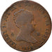 Moneda, España, Isabel II, 4 maravedis, 1855, Barcelona, BC+, Cobre, KM:530.1