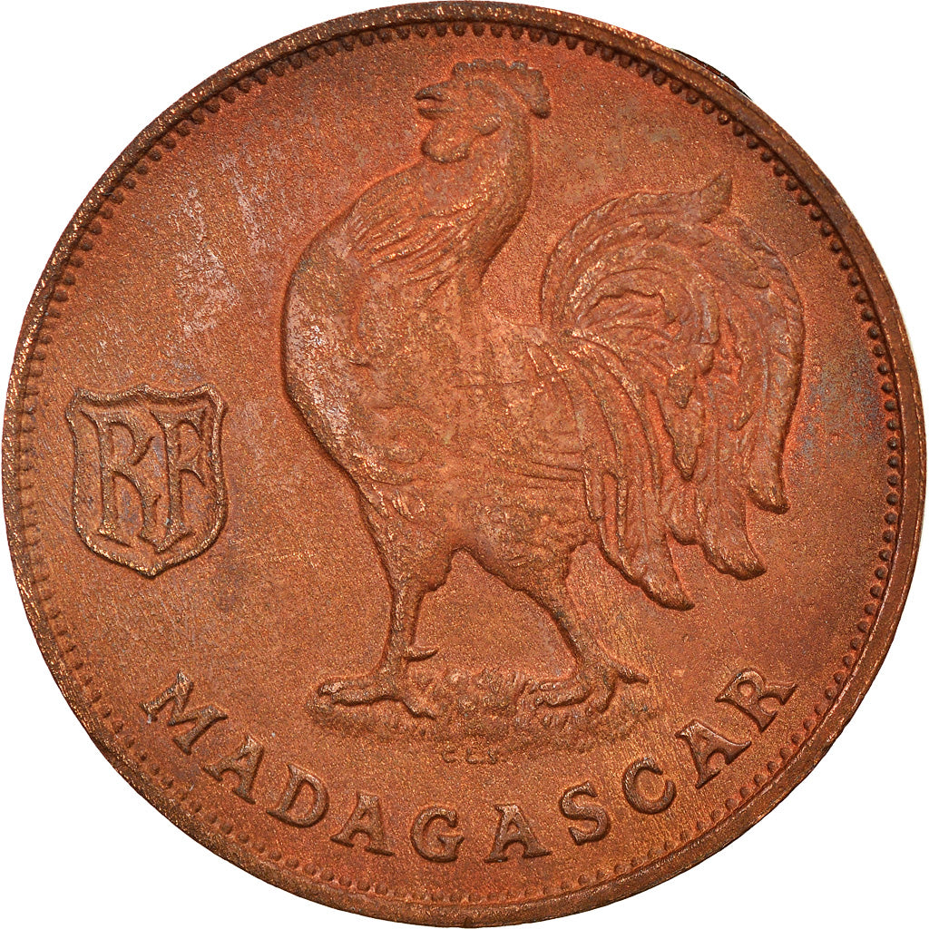 Moneta, Madagascar, Franc, 1943, Pretoria, EF(40-45), Bronze, KM:2