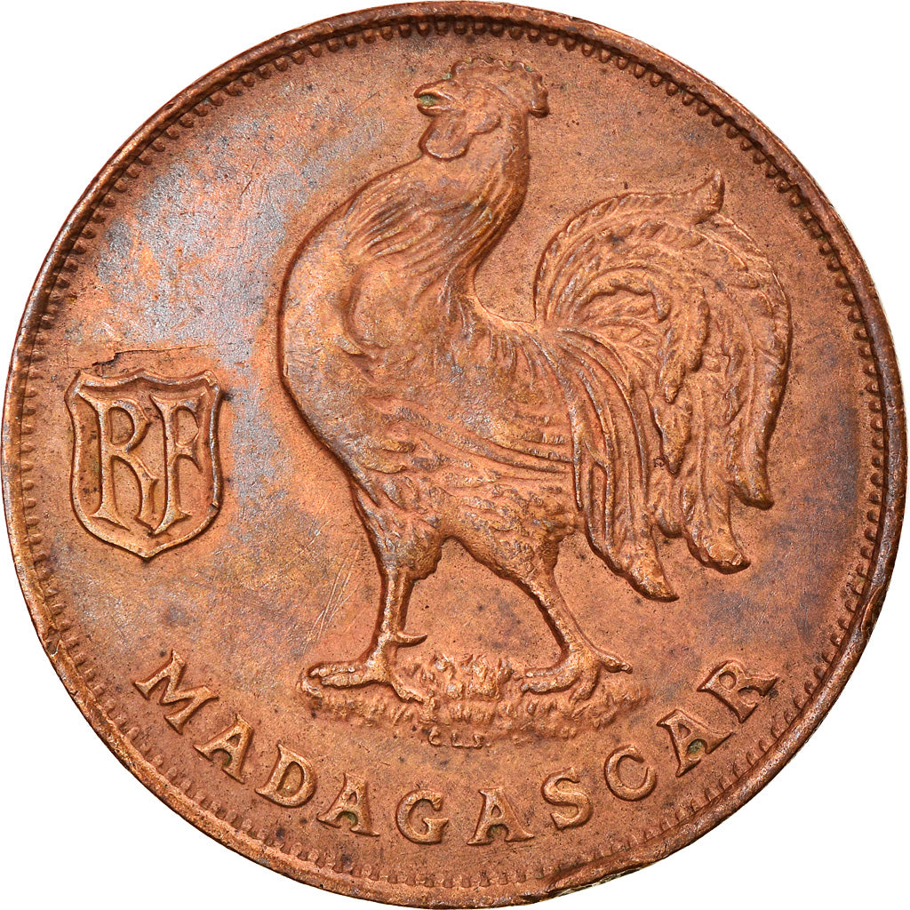 Coin, Madagascar, Franc, 1943, Pretoria, EF(40-45), Bronze, KM:2