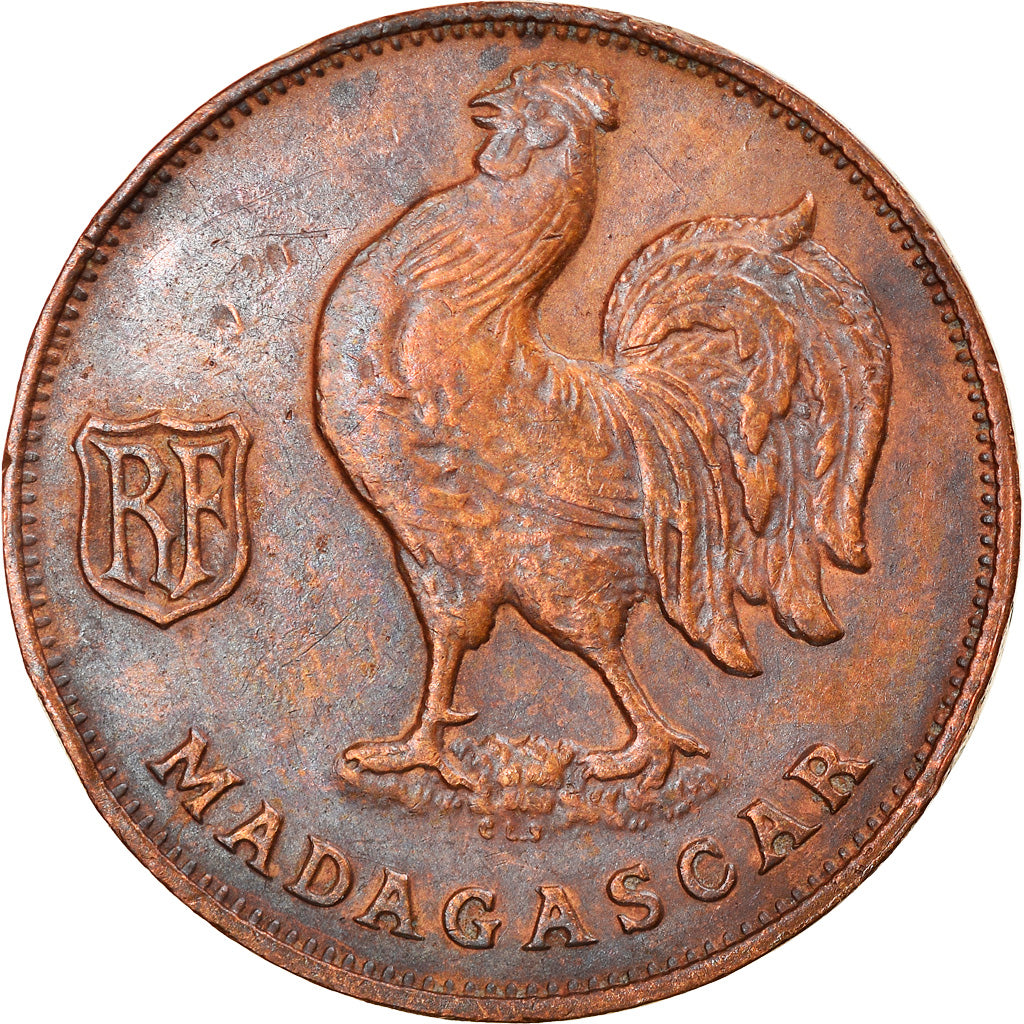 Coin, Madagascar, Franc, 1943, Pretoria, EF(40-45), Bronze, KM:2