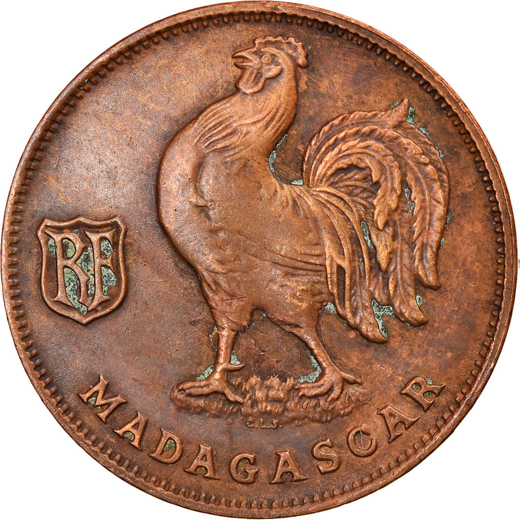 Monnaie, Madagascar, Franc, 1943, Pretoria, TTB, Bronze, KM:2