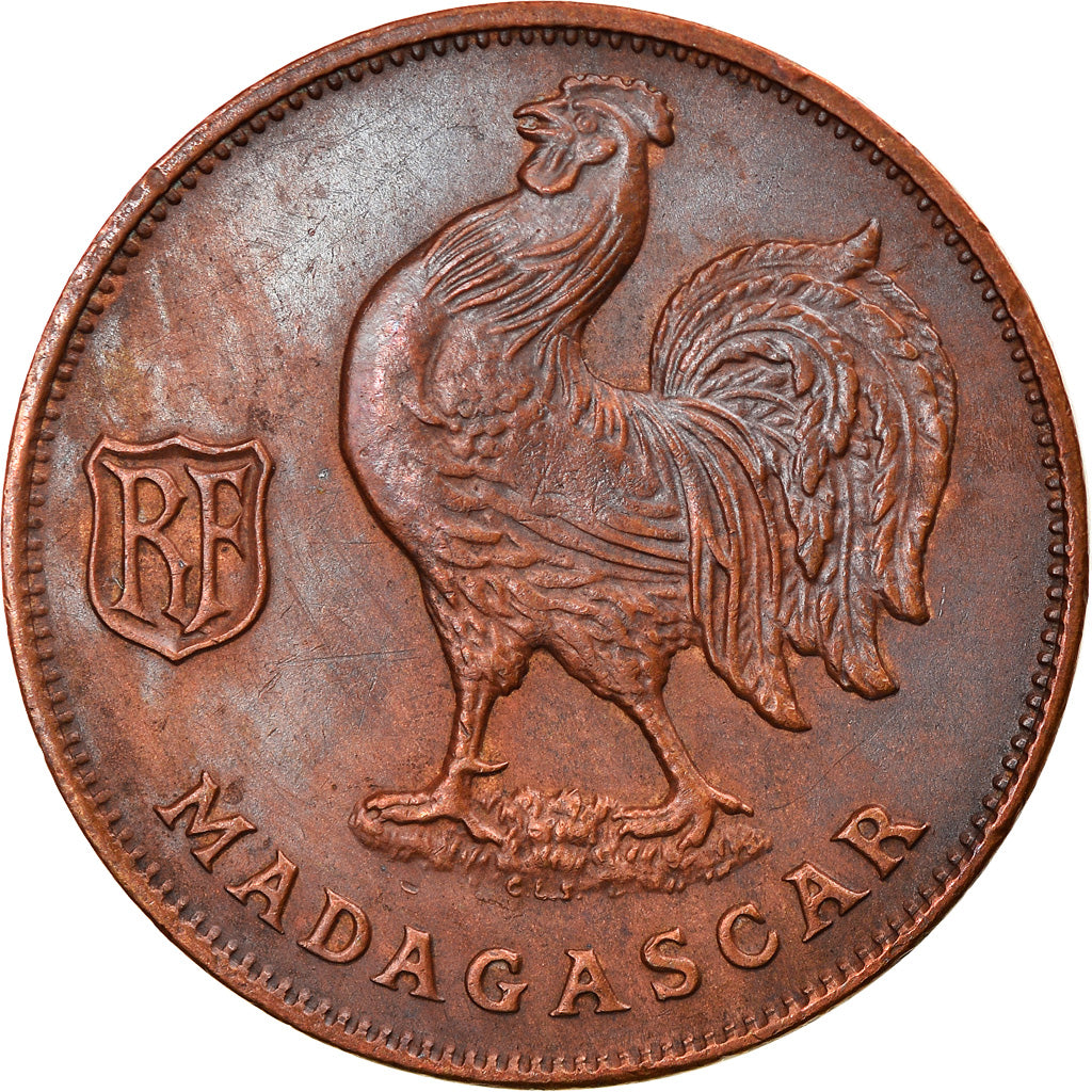 Coin, Madagascar, Franc, 1943, Pretoria, AU(50-53), Bronze, KM:2