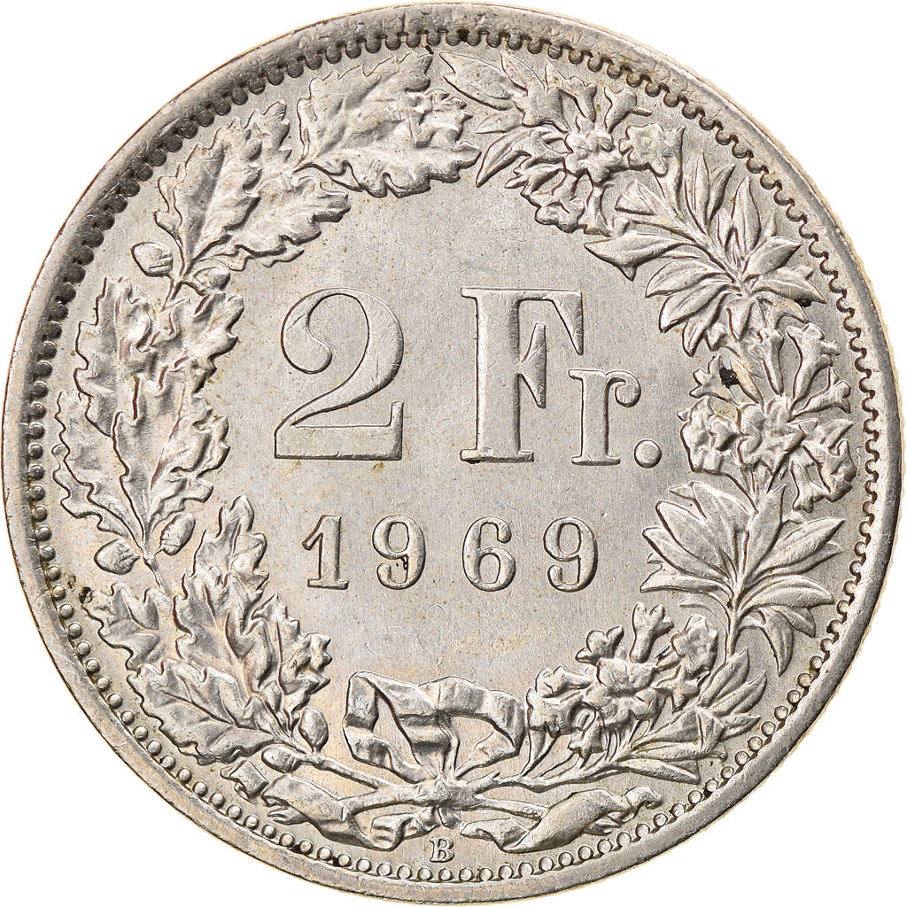 Monnaie, Suisse, 2 Francs, 1969, Bern, SUP+, Copper-nickel, KM:21a.1