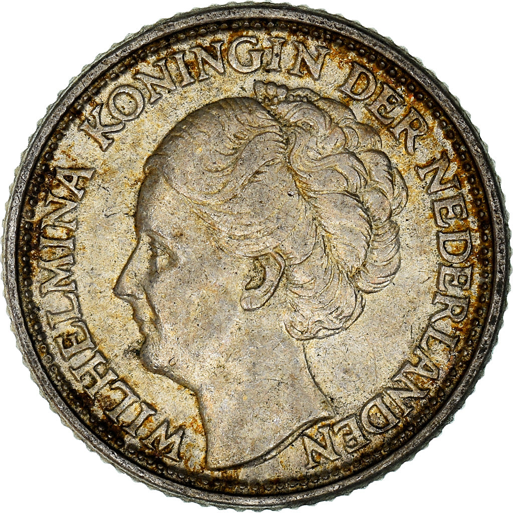 Coin, Netherlands, Wilhelmina I, 25 Cents, 1941, AU(50-53), Silver, KM:164