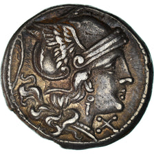 Anonymous, Denarius, 209-208 BC, Sicily, Silver, AU(50-53), Crawford:76/1a