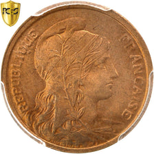 France, 2 Centimes, Daniel-Dupuis, 1919, Paris, Bronze, PCGS, MS65RD