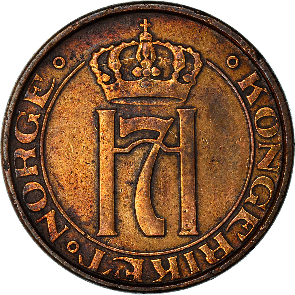 Coin, Norway, Haakon VII, 5 Öre, 1940, Kongsberg, EF(40-45), Bronze, KM:368