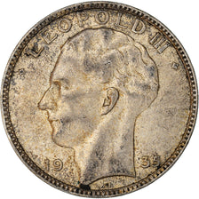 Coin, Belgium, 20 Francs, 20 Frank, 1935, EF(40-45), Silver, KM:105