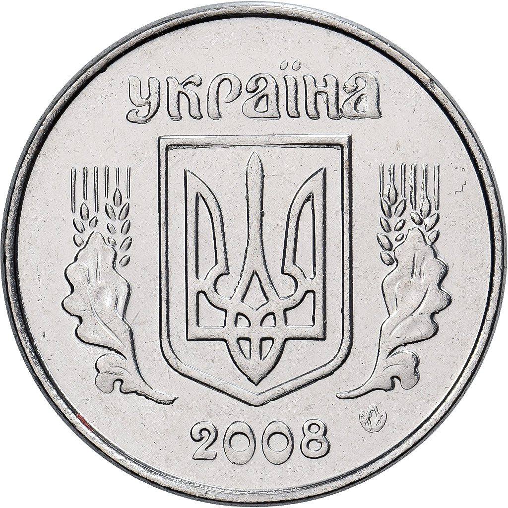 Coin, Ukraine, Kopiyka, 2008, MS(63), Stainless Steel, KM:6
