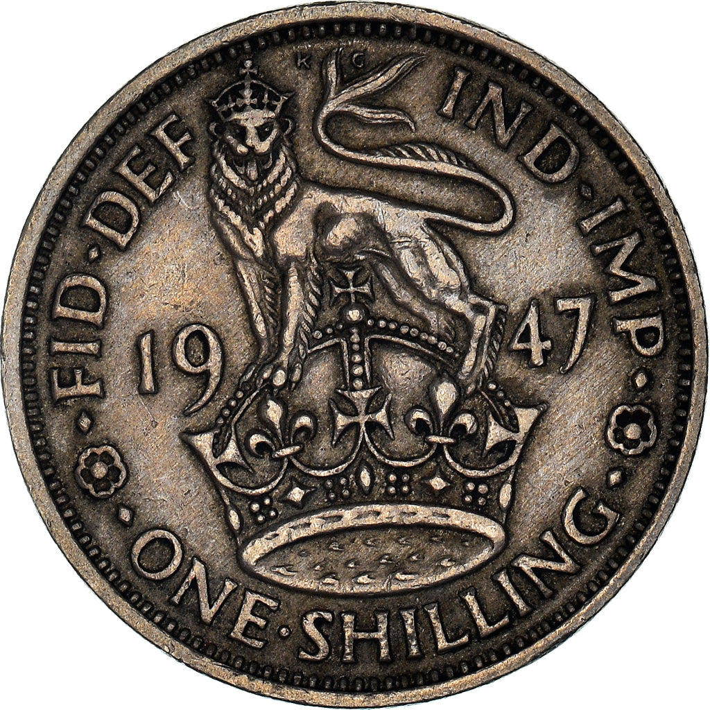 Monnaie, Grande-Bretagne, George VI, Shilling, 1947, TTB, Copper-nickel, KM:863