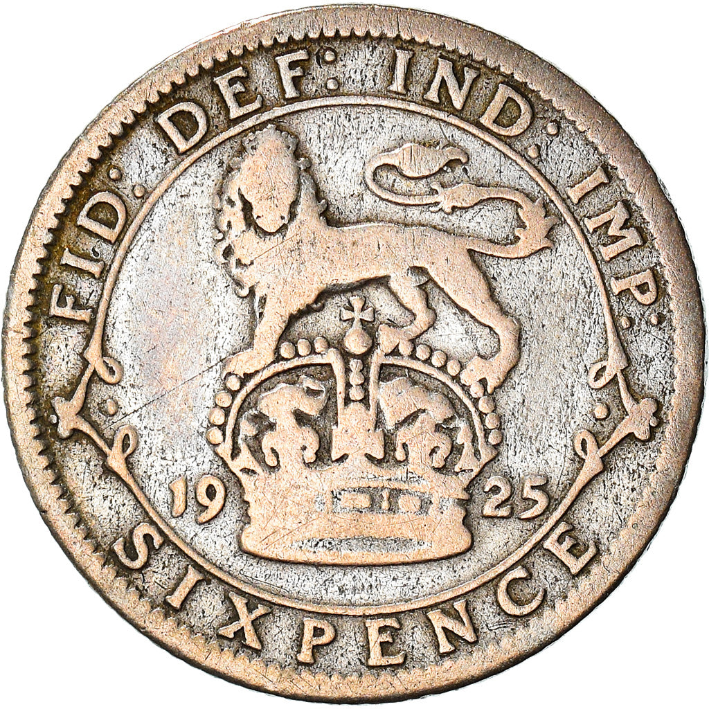 Münze, Großbritannien, George V, 6 Pence, 1925, S, Silber, KM:815a.1