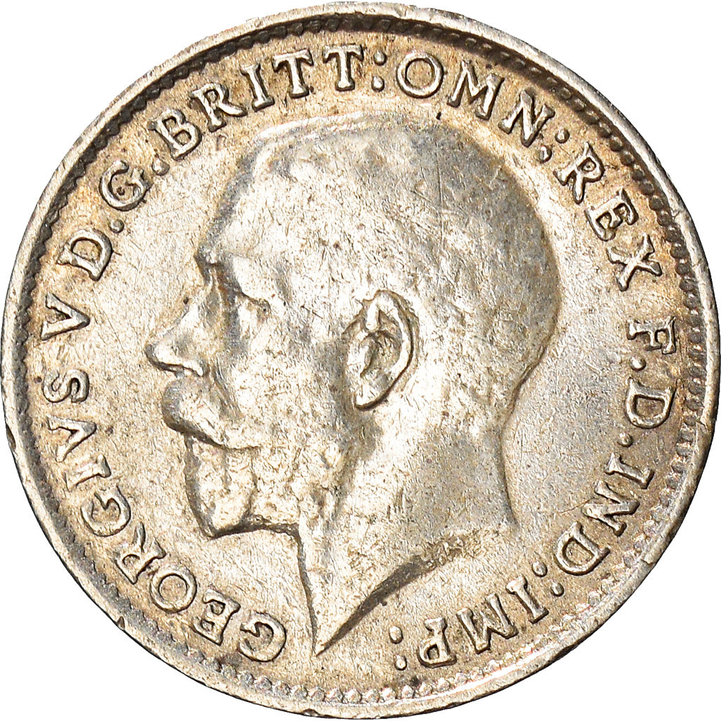 Munten, Groot Bretagne, George V, 3 Pence, 1917, ZF, Zilver, KM:813